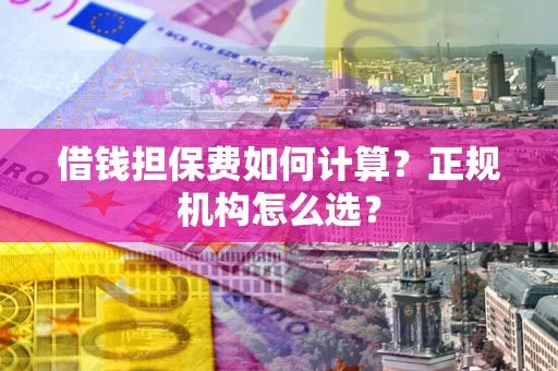 北京借钱担保费如何计算？正规机构怎么选？