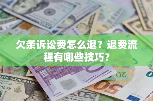北京欠条诉讼费怎么退？退费流程有哪些技巧？