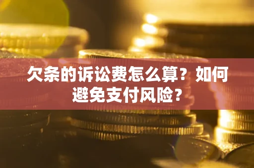北京欠条的诉讼费怎么算？如何避免支付风险？