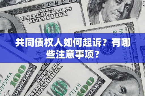北京共同债权人如何起诉？有哪些注意事项？